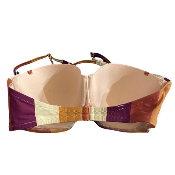 Shade & Shore Striped Underwire Removable Strap Bikini Top - Picture 3 of 4